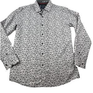 Silver Stone Collection Men’s Pink Black Long Sleeve Button Down Modern Fit Sz L